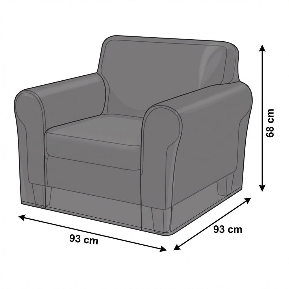 Premium Armchair Cover – 93cm Charcoal – Polyester Protection – Outdoor Use