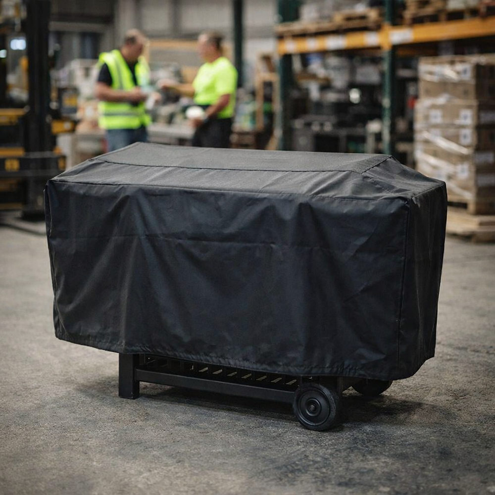 Medium Flatbed Barbecue Cover – Black – Multi-Layered Polyethylene – Outdoor Protection