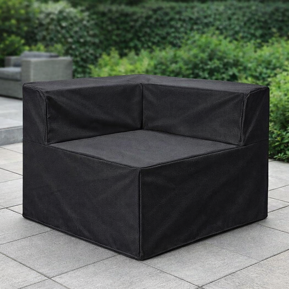 Corner Sofa Cover – Small, Black – Super Tough Waterproof – Garden Furniture Protection