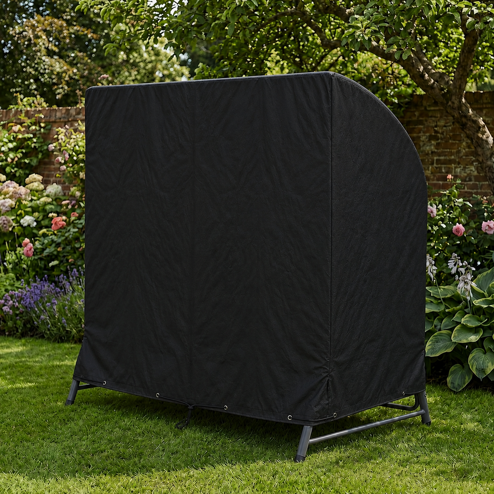 3 Seater Swing Seat Cover – Black – Heavy Duty Polyethylene – Garden Furniture Protection