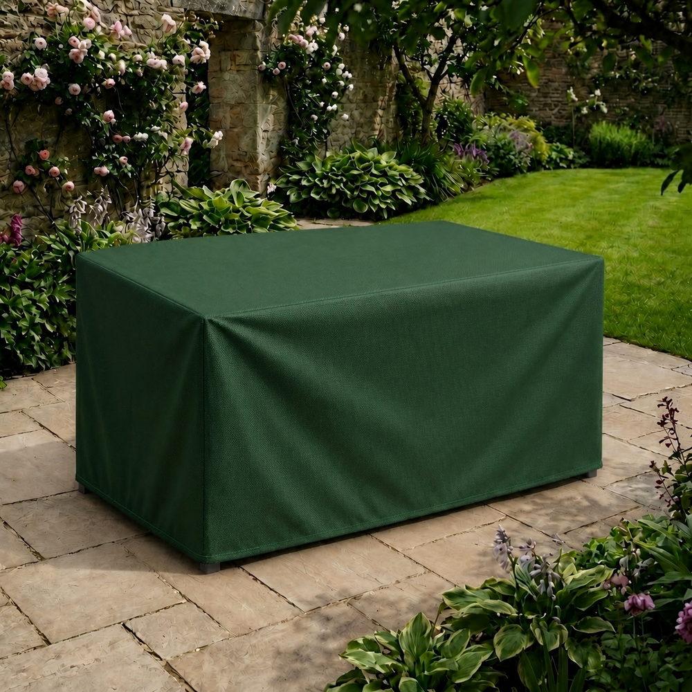 Rectangular Table Cover – 8 Seat Green – Heavy Duty Polyester – Outdoor Protection