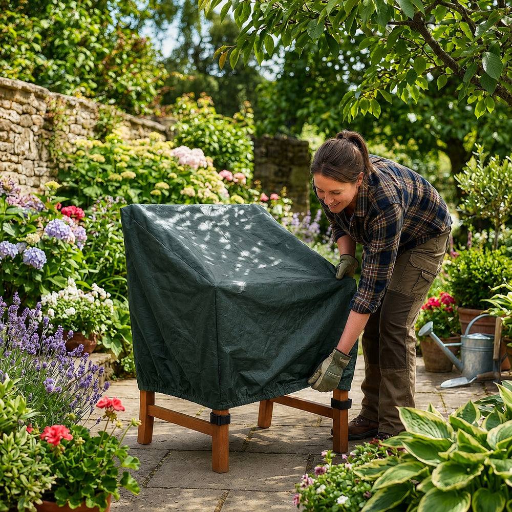Heavy Duty Armchair Cover – 68x66x81 cm Green – Weatherproof Protection