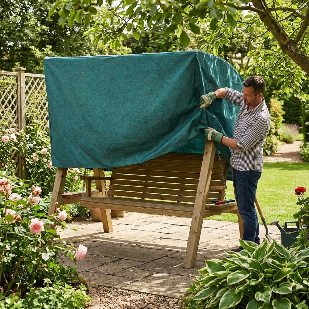 Swing Seat Cover – 3-4 Seater Green – Heavy Duty Waterproof – Outdoor Protection