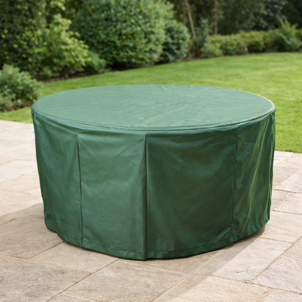 Circular Table Cover – 4/6 Seat Green – Heavy Duty Waterproof – Outdoor Protection