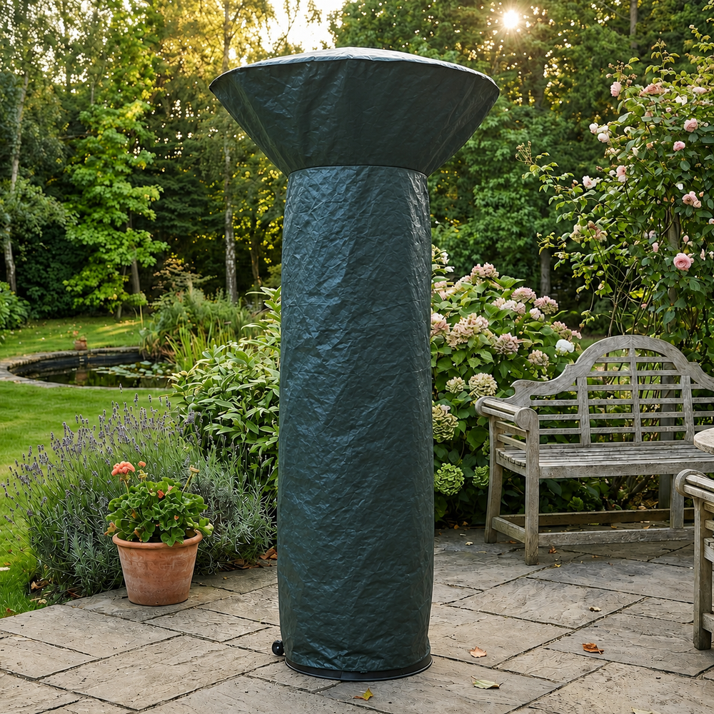 Heavy Duty Patio Heater Cover – 124 cm Diameter, Green – Weather Protection