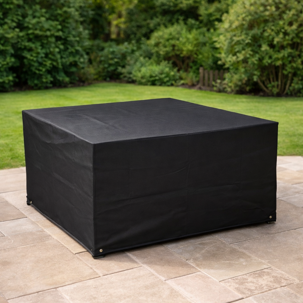 4 Seater Cube Set Cover – Extra Large Black – Waterproof Protection – Garden Furniture
