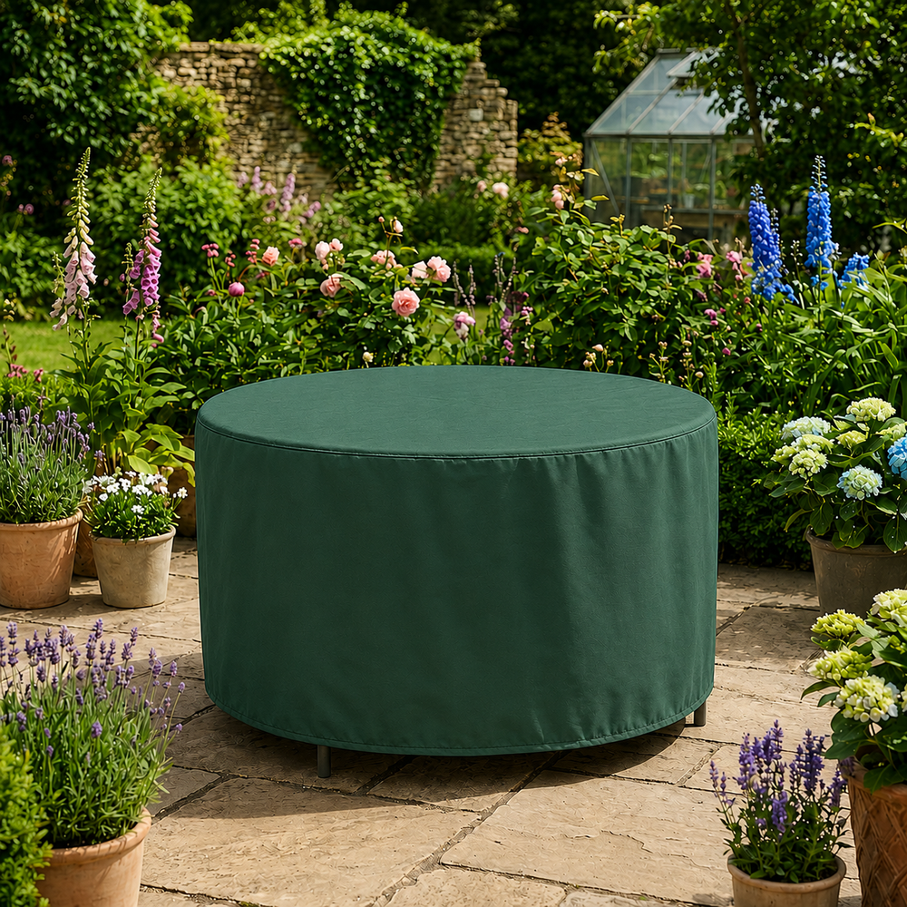 Circular Table Cover – 4 Seat – Reversible PVC Polyester – All Weather Protection