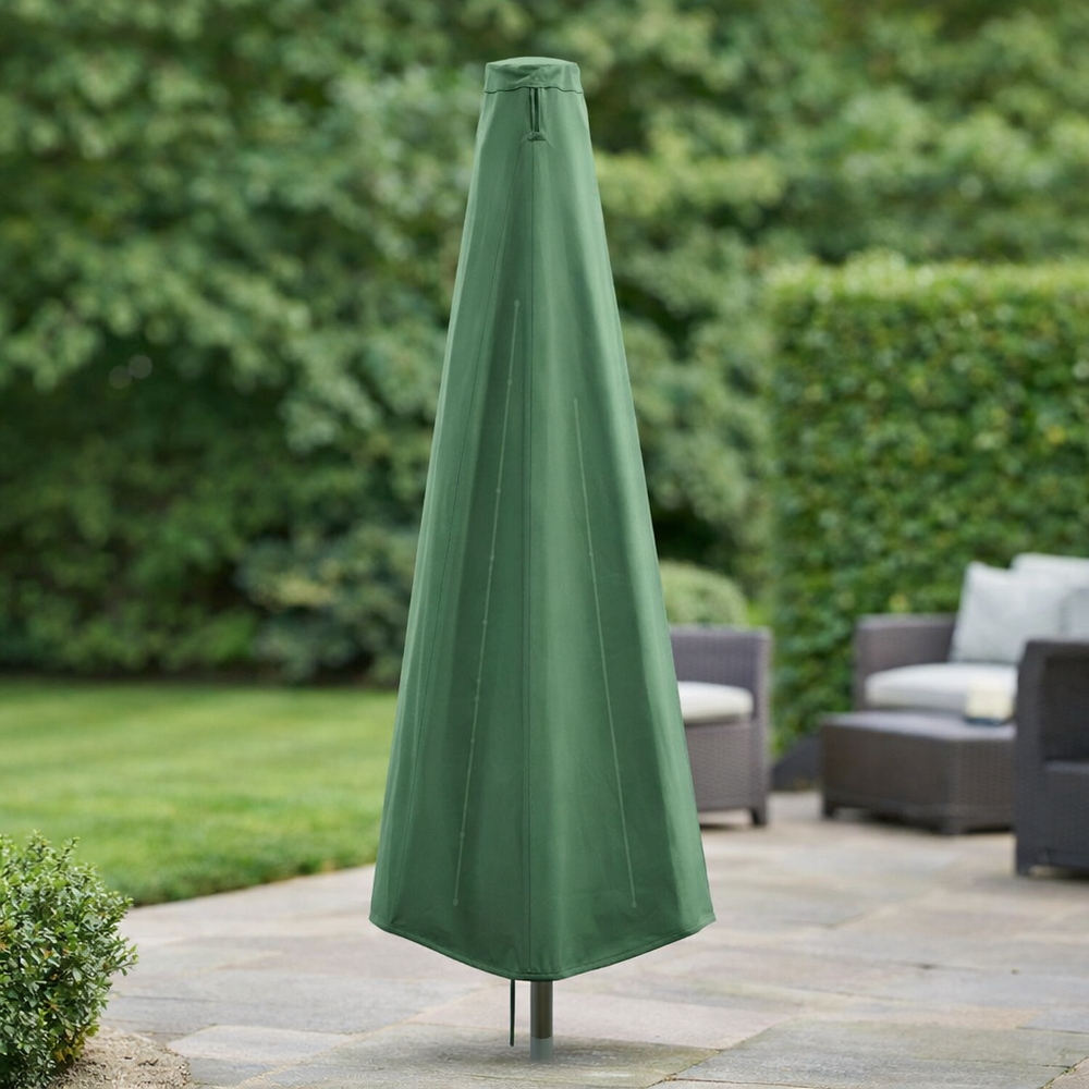 Medium Parasol Cover – Green – Durable Polyester – Outdoor Protection