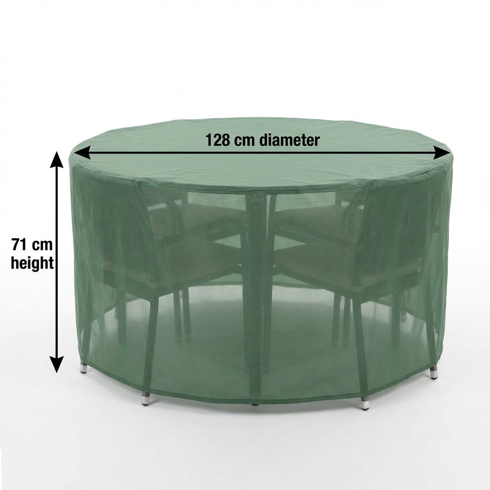 Circular Table Cover – 4/6 Seat Green – Heavy Duty Waterproof – Outdoor Protection