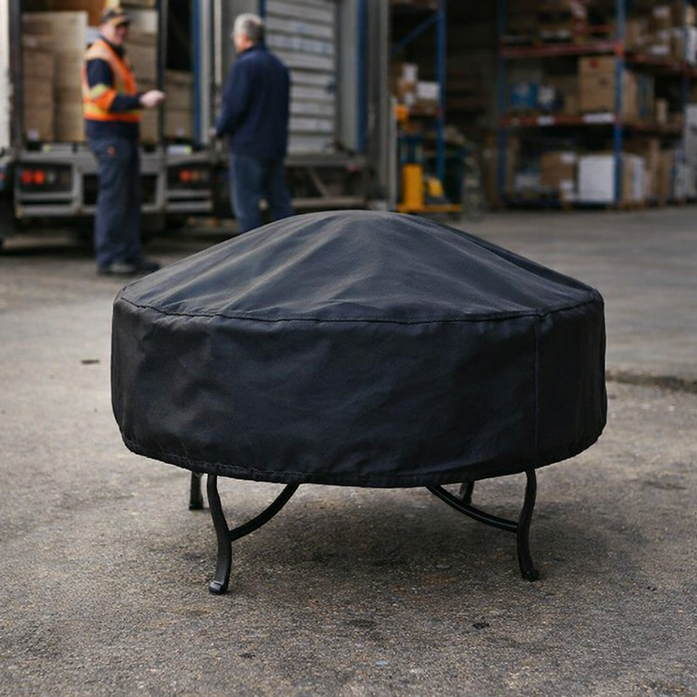 Firepit Cover – Black – Multi-Layered Polyethylene – Outdoor Protection