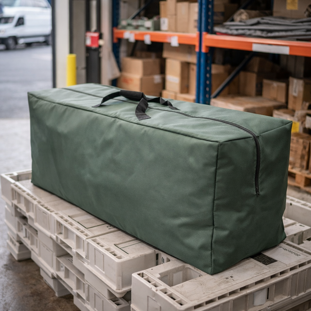 Heavy Duty Cushion Bag – Green – Multi-Layered Polyethylene – Outdoor Cushion Protection