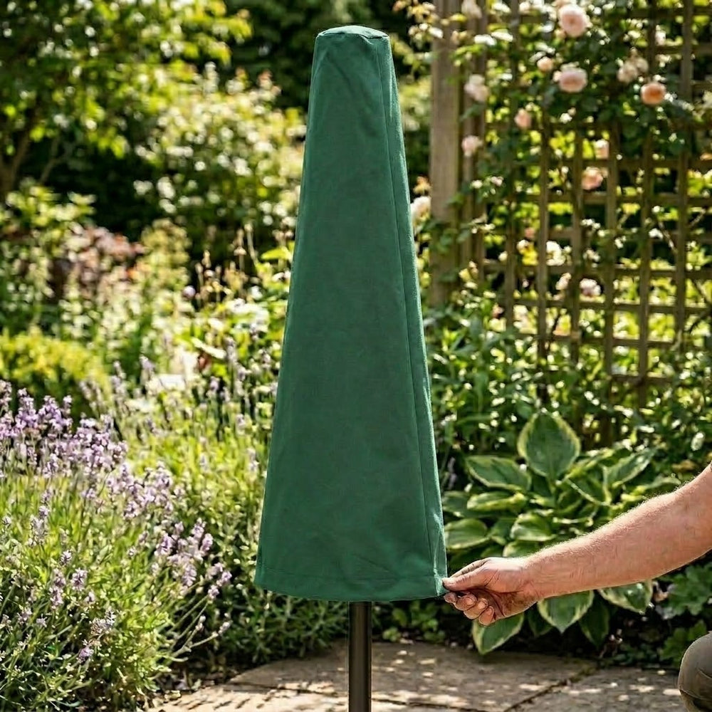 Medium Parasol Cover – Green – Durable Polyester – Outdoor Protection