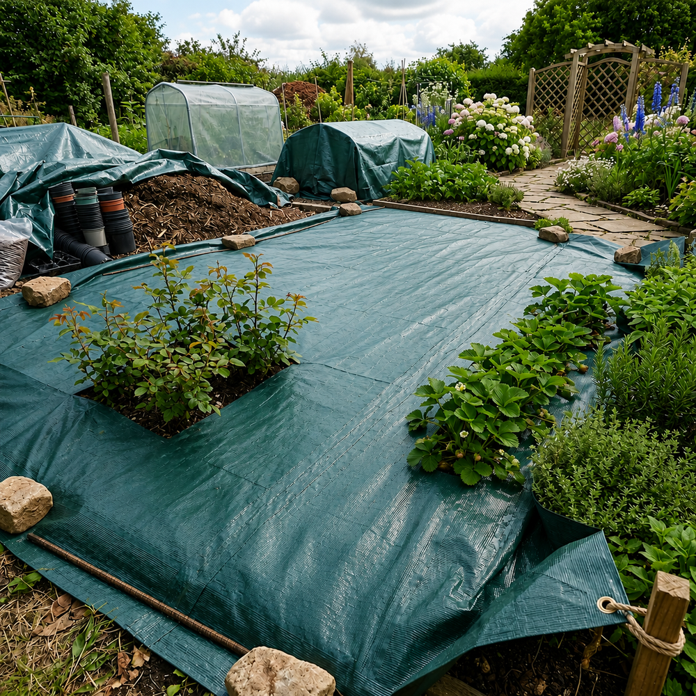 Heavy Duty Tarpaulin – 8m x 5m – Cross Laminated Polyethylene – Multi-Use Protection