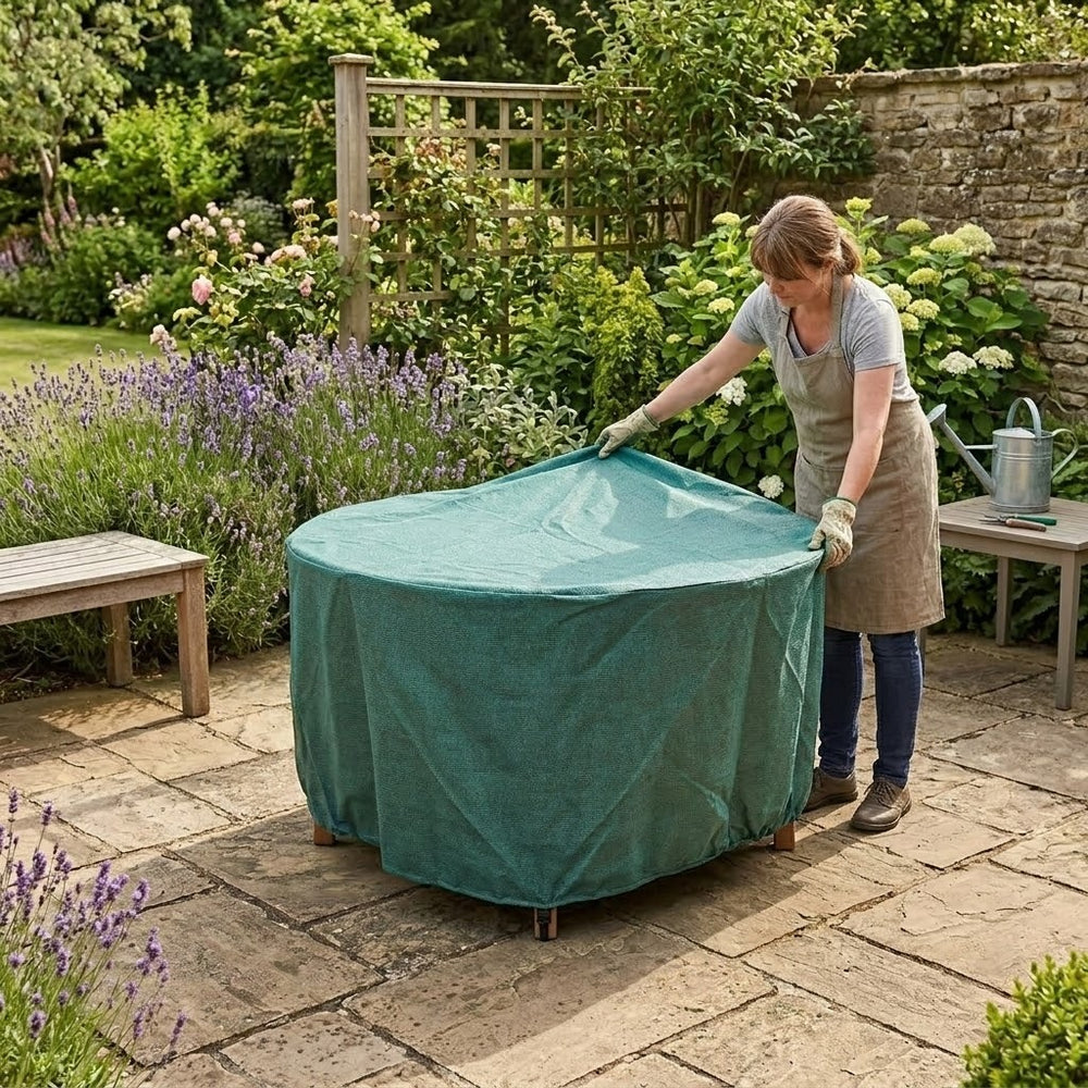Round Table Cover – 4 Seater – Green – Heavy Duty Weather Protection