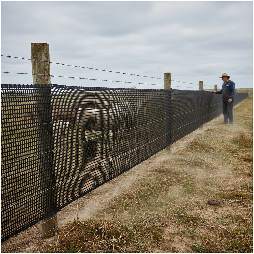 Premium High Strength Windbreak Fence with 60% Wind Reduction - UV Stabilized HDPE for Outdoor Protection
