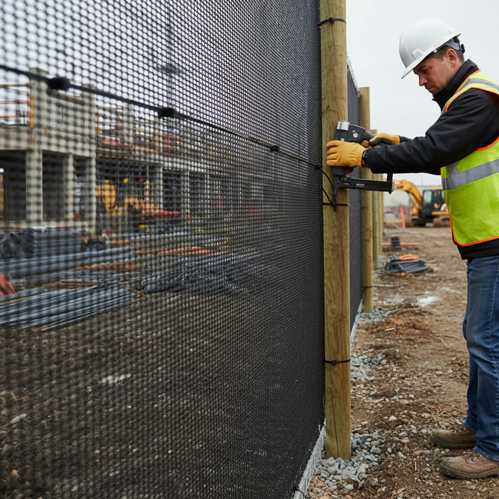 Premium High Strength Windbreak Fence with 60% Wind Reduction - UV Stabilized HDPE for Outdoor Protection