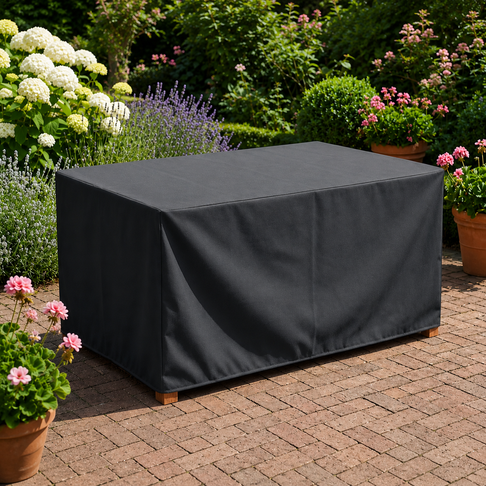 Rectangular Table Cover – 6 Seat Charcoal – Polyester – Outdoor Protection