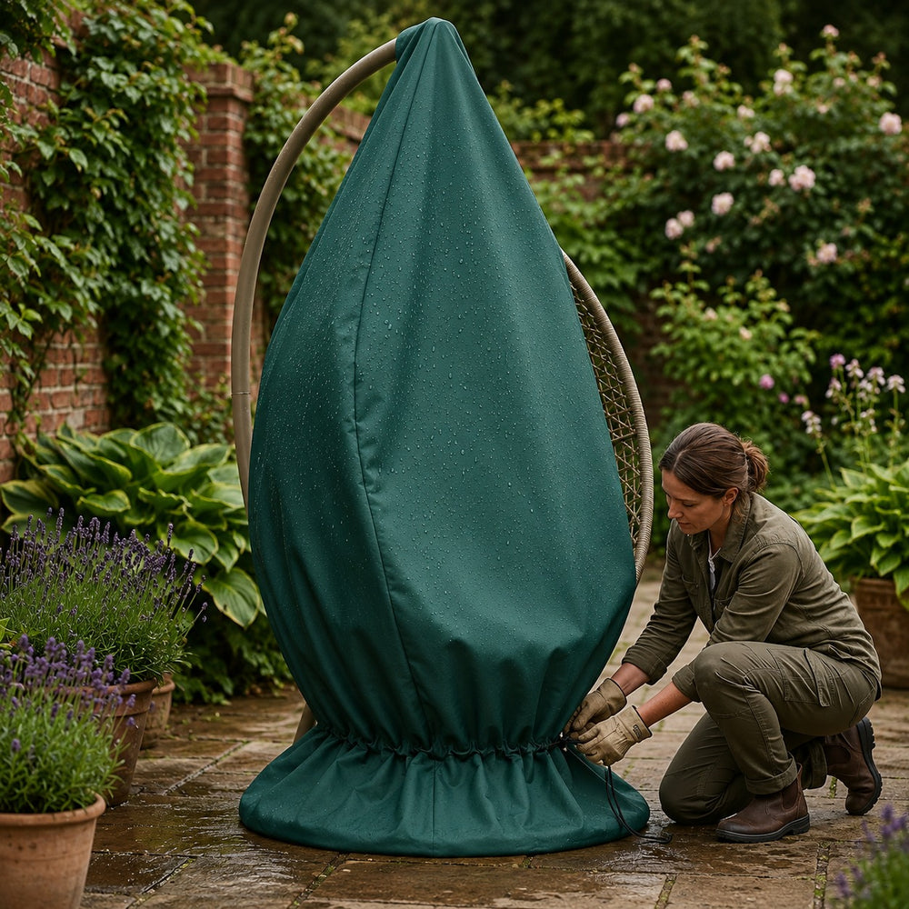 Single Hanging Chair Cover – 180x107 cm Green – Heavy Duty Waterproof – Outdoor Protection