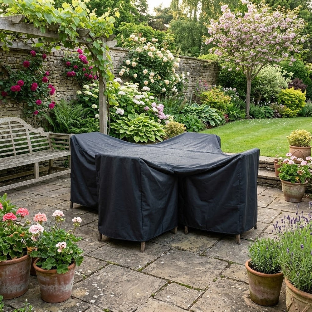 Rectangular Furniture Set Cover – Black – Super Tough Material – Outdoor Protection