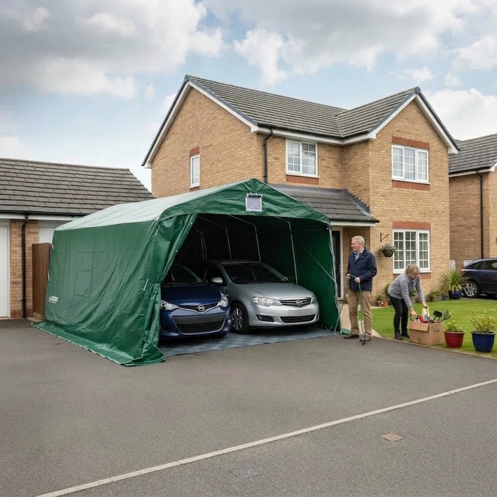 3.3x6x2.4m Green PVC Portable Garage Car Shelter