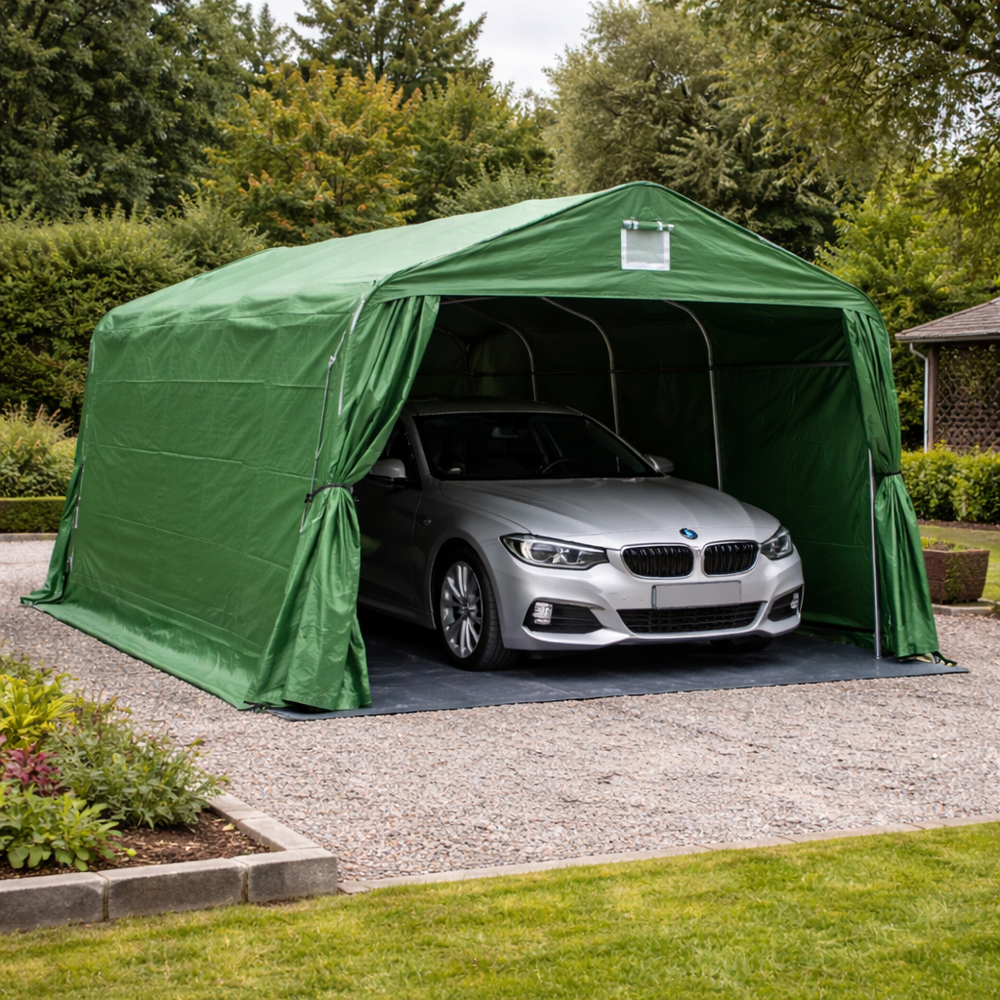 3.6x6m Green PVC Portable Garage Vehicle Shelter