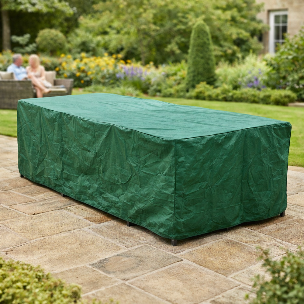 Rectangular Furniture Set Cover – 8-10 Seater Green – Heavy Duty Protection