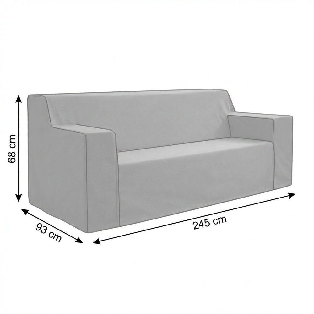 Three Seater Sofa Cover – Large Charcoal – Durable Polyester – Outdoor Protection