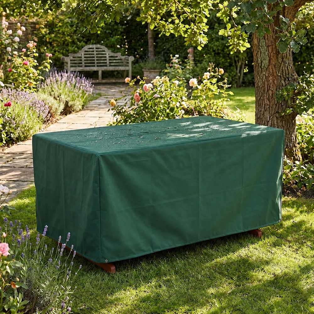 Rectangular Table Cover – 6 Seat – Green – All-Weather Protection