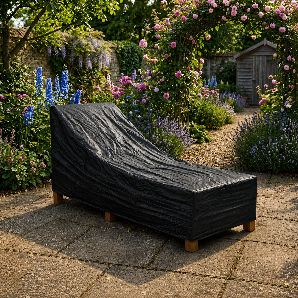 Heavy Duty Lounger Cover – Black – Polyethylene – Outdoor Protection