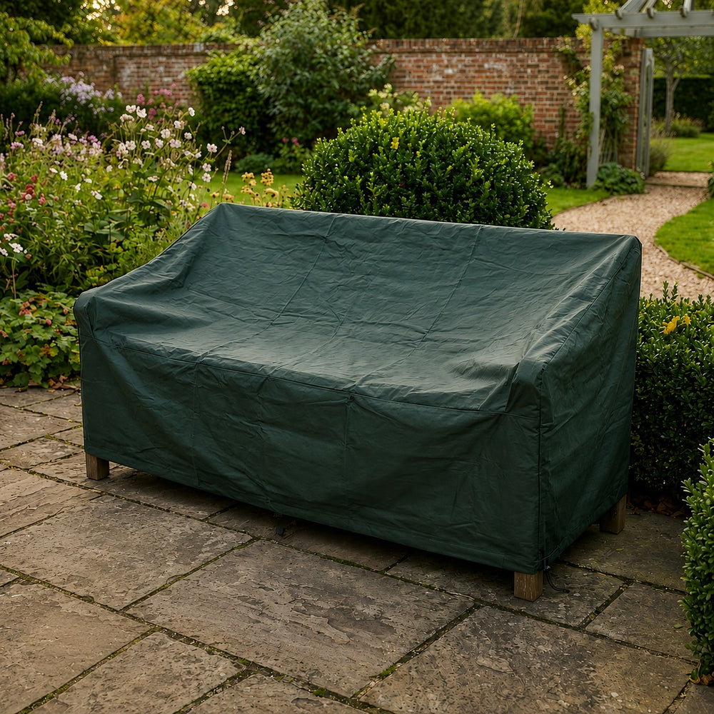 Bench Cover – 3-4 Seater – Green Polyethylene – Outdoor Protection