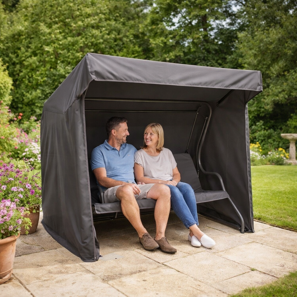 3 Seater Swing Seat Cover – Medium Charcoal – Polyester – Outdoor Protection
