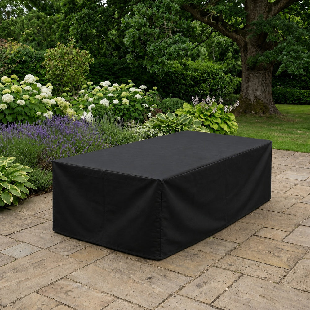 Rectangular Table Cover – 8 Seater Black – Super Tough Waterproof – Outdoor Protection