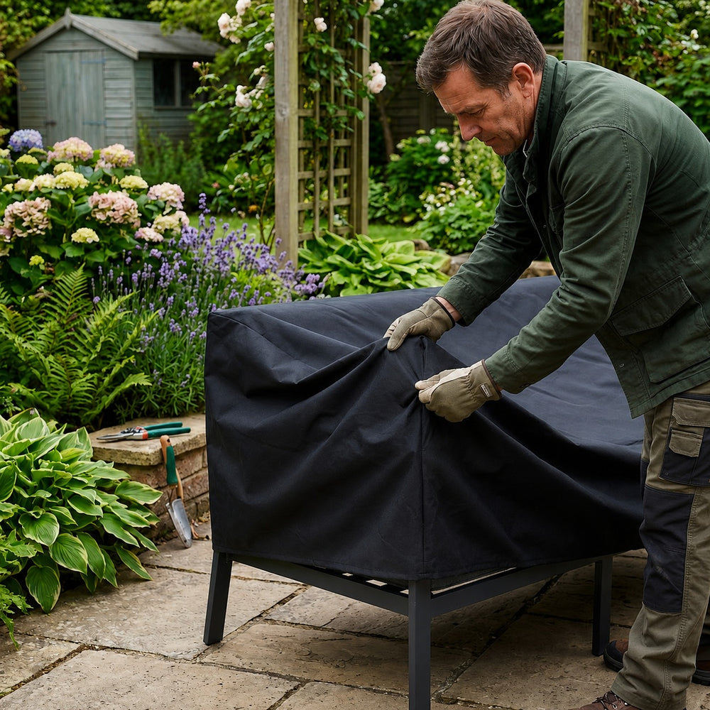 Small Sofa Cover – Black – Super Tough Waterproof – Outdoor Protection