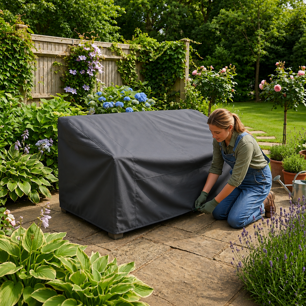 2 Seater Sofa Cover – Small Charcoal – Durable Polyester – Outdoor Protection