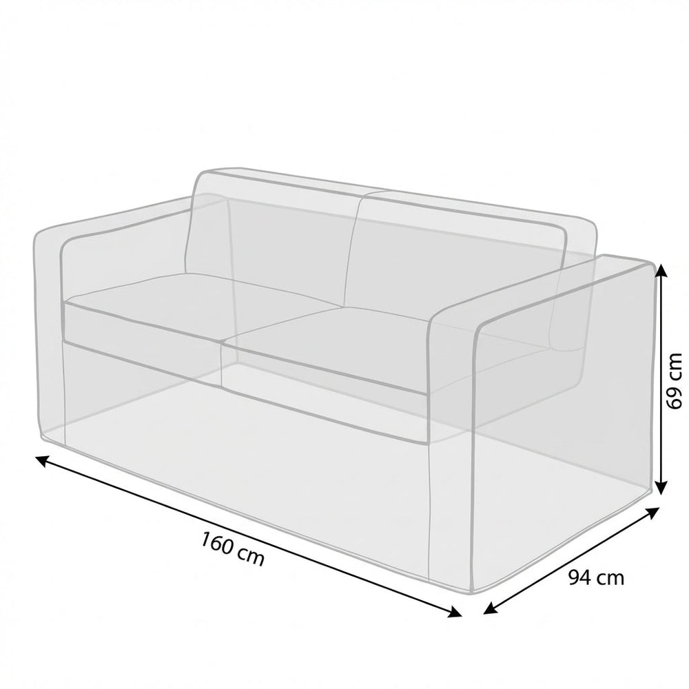 2 Seater Sofa Cover – Large 160cm – Heavy Duty Waterproof – Outdoor Furniture Protection