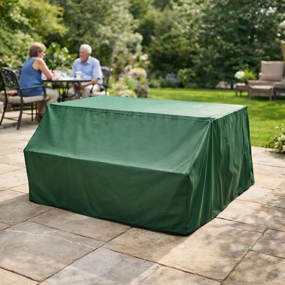 Picnic Table Cover – 6 Seater – Reversible PVC Polyester – Weather Protection