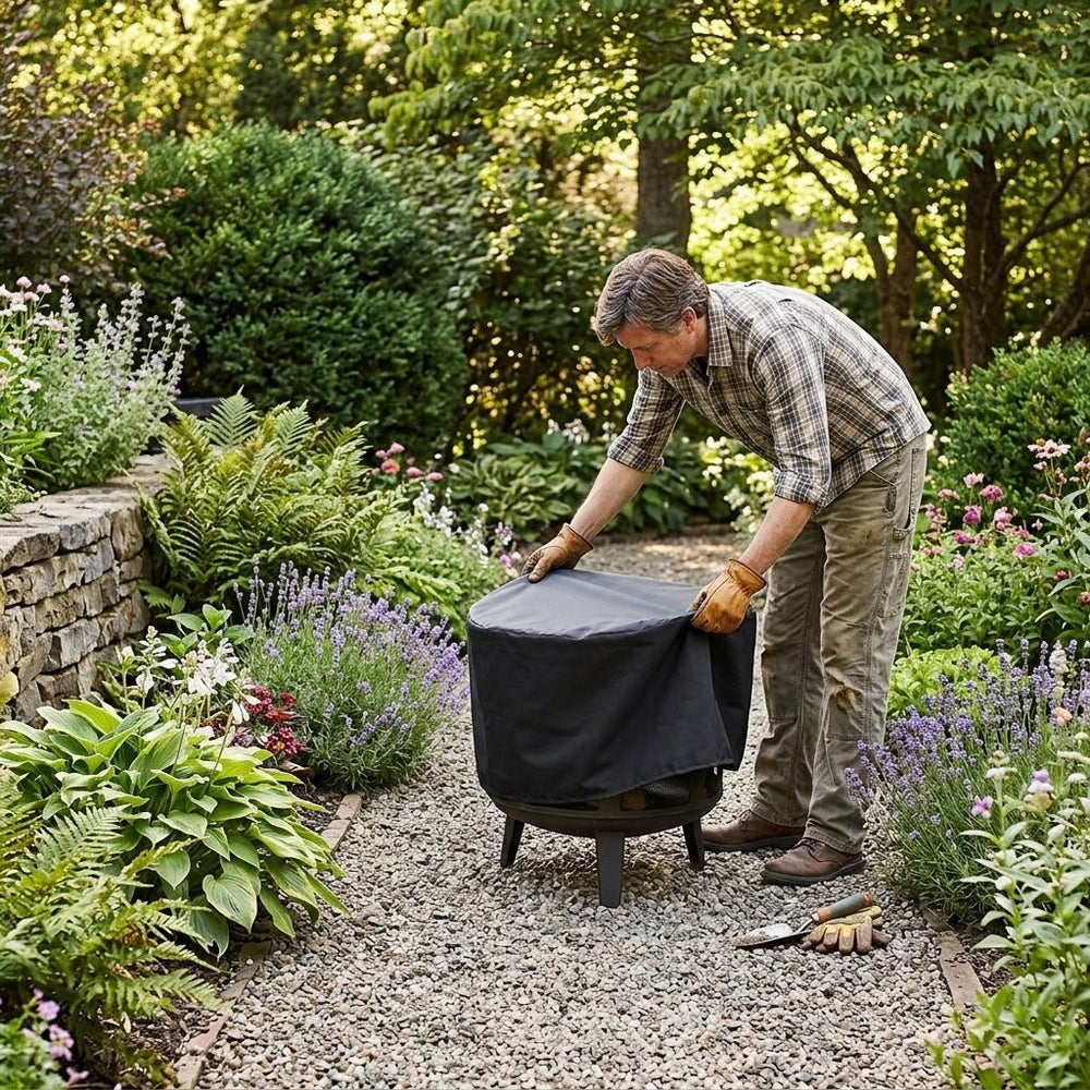 Firepit Cover – Small Black – Super Tough Waterproof – Outdoor Protection