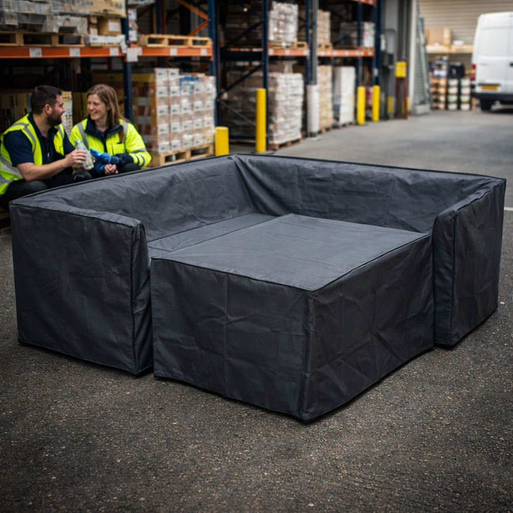 Corner Sofa Dining Set Cover – 210cm Charcoal – Durable Polyester – Outdoor Protection