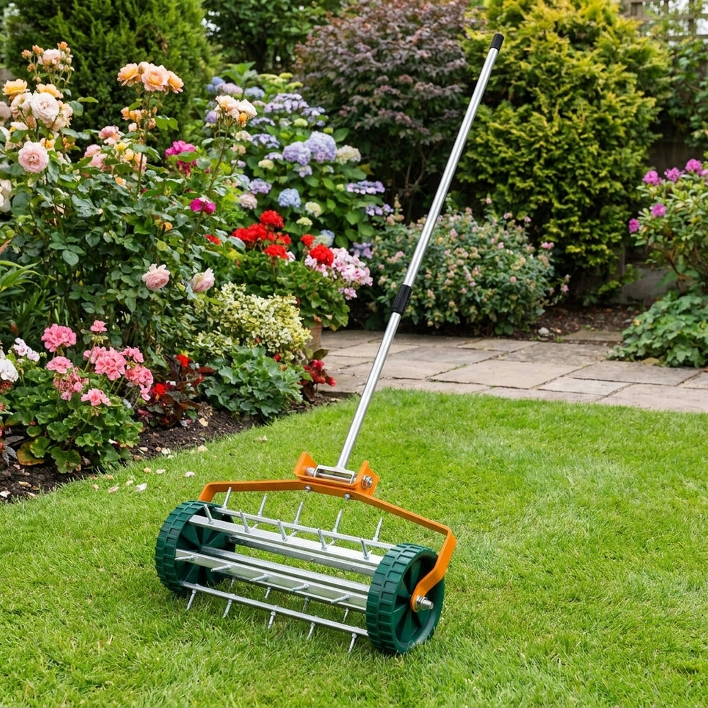 50cm Green Lawn Leveller and Aerator Tool for Garden Care