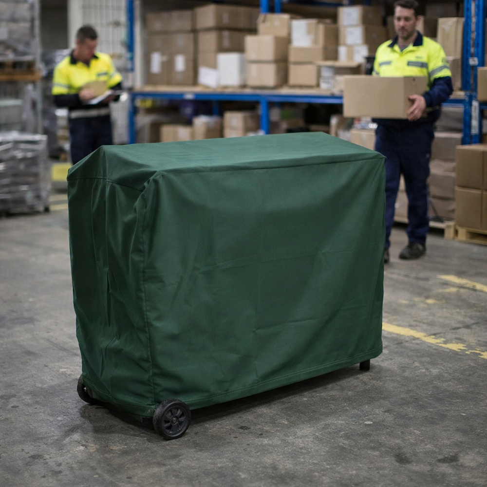 Wagon Barbecue Cover – Green – Heavy Duty Waterproof – Outdoor Protection