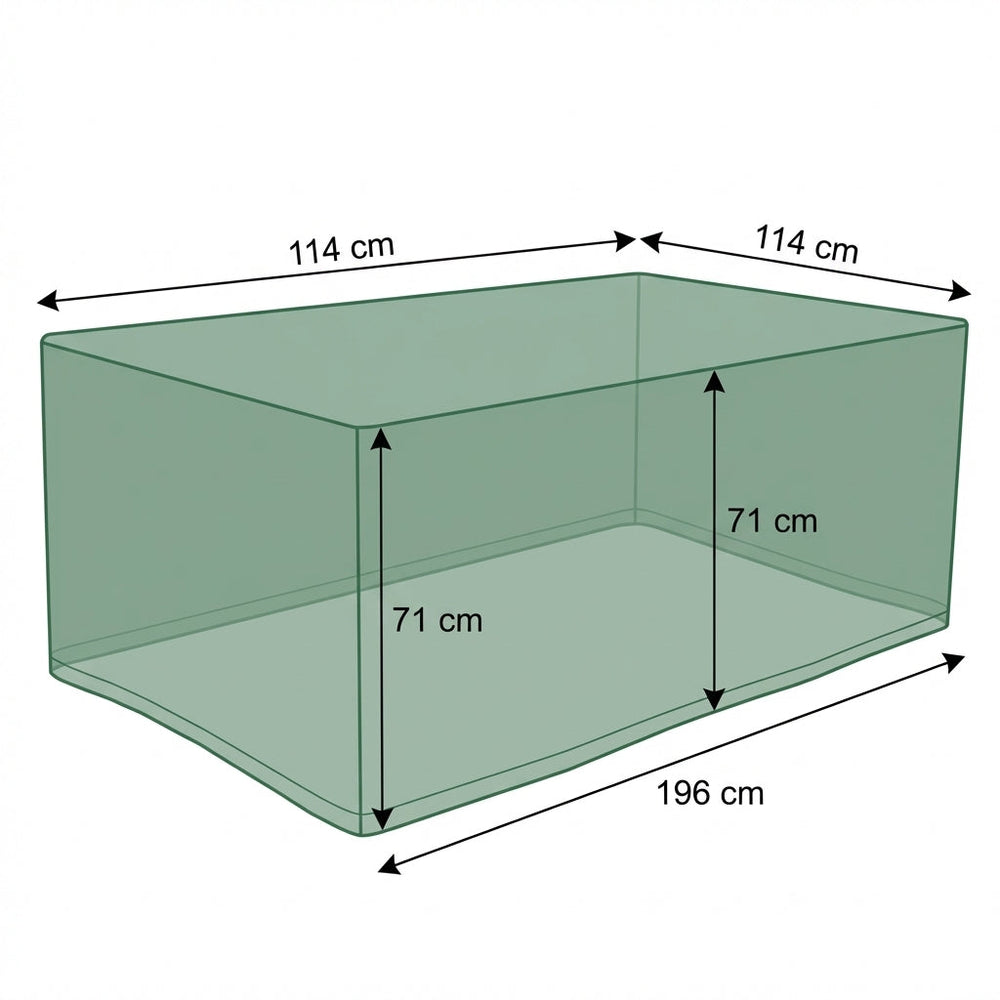 Rectangular Table Cover – 8 Seat Green – Heavy Duty Polyester – Outdoor Protection