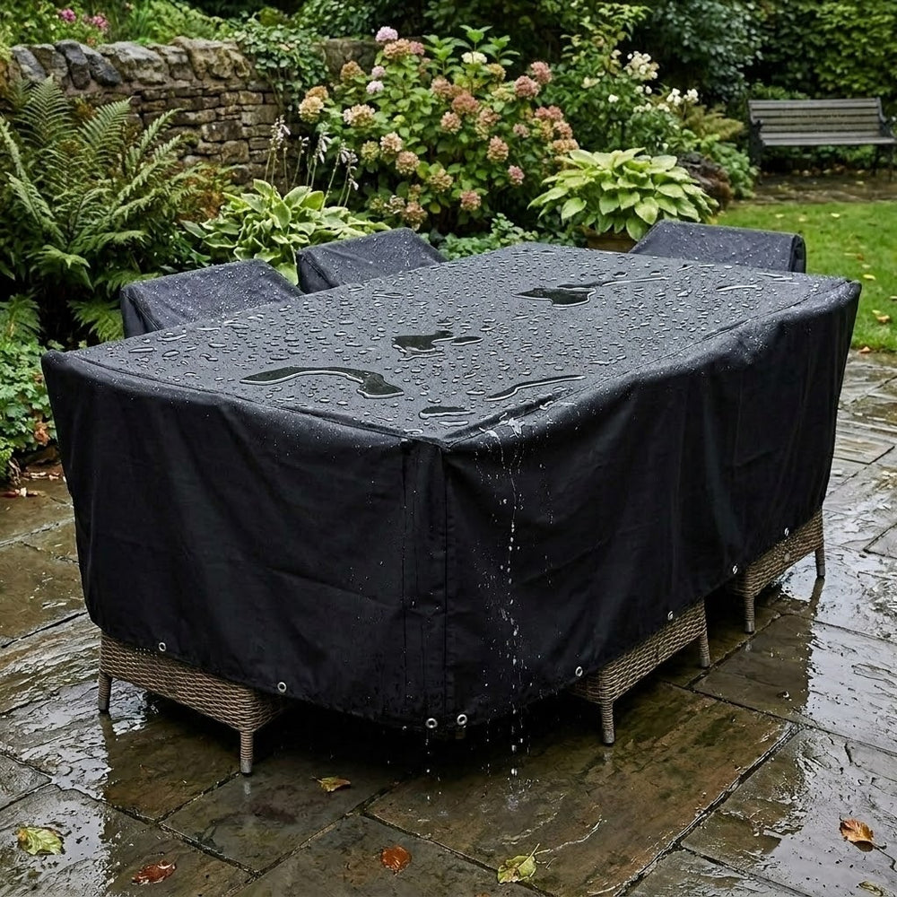 Rectangular Table Cover – 6 Seater – Heavy Duty Waterproof – Outdoor Furniture Protection