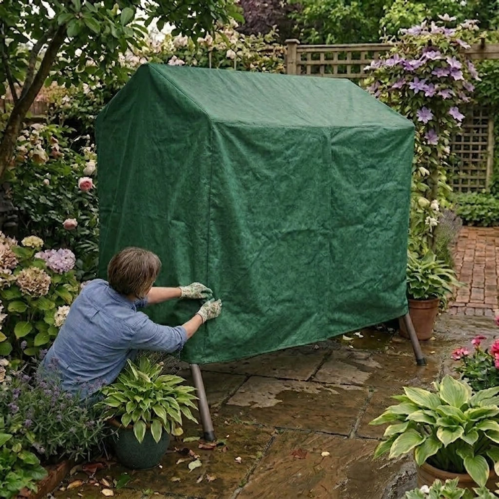 2 Seater Swing Seat Cover – Green – Super Tough Material – Outdoor Weather Protection