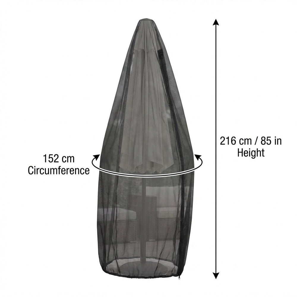 Giant Parasol Cover – Black – Waterproof Polyester – Outdoor Protection