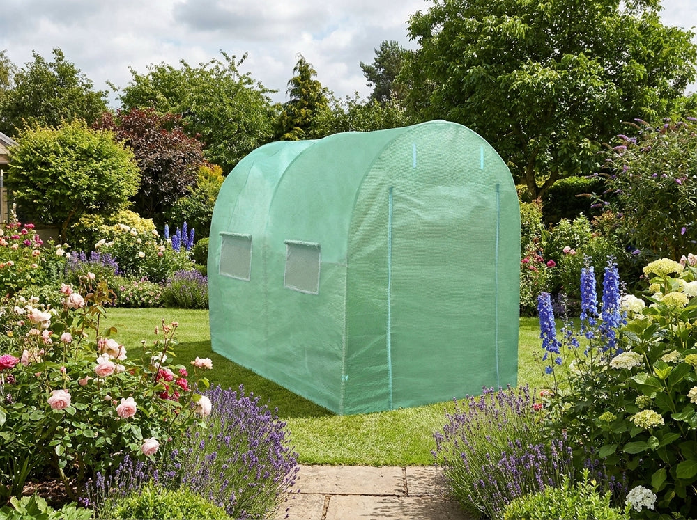 4m x 2m Polytunnel with 25mm Frame for Garden Protection