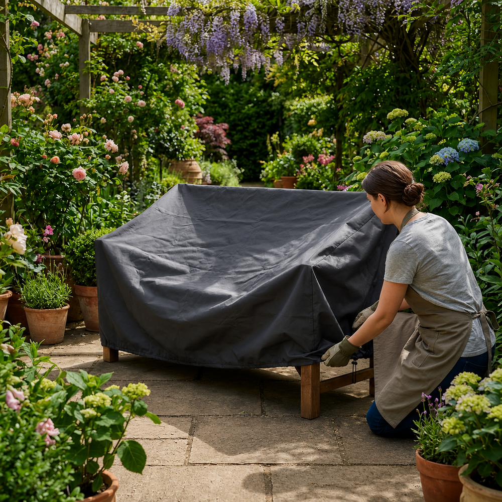 Bench Cover – Medium Charcoal – All-Weather Protection – Outdoor Use