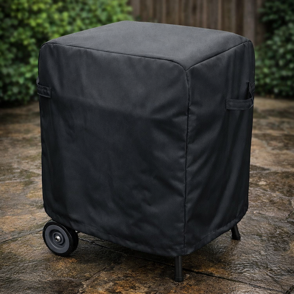 Heavy Duty Square Barbecue Cover – Black – Polyethylene – Outdoor Protection