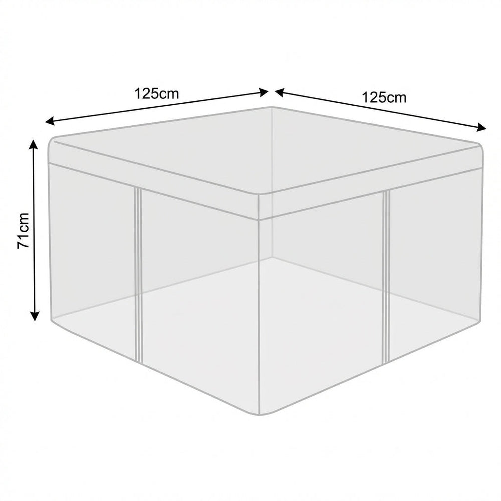 4 Seater Rattan Cube Set Cover – Medium 125cm – Waterproof Protection