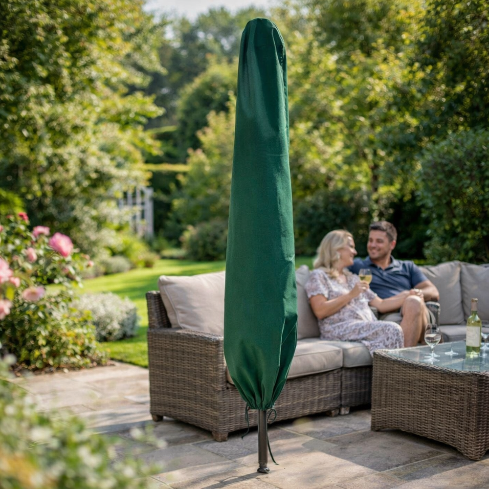 Heavy Duty Parasol Cover – Green – Polyethylene – Outdoor Use