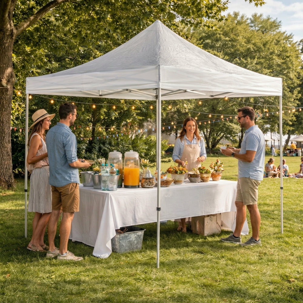 3m x 3m Heavy Duty Pop Up Gazebo – Commercial Grade Waterproof Event Shelter with Wheeled Carry Bag